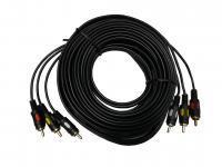 Кабель колокольчики 3RCA-3RCA, 15м