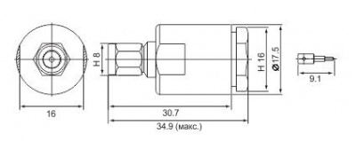 Разъем прижимной S-112-5D Sma-male 5D-FB